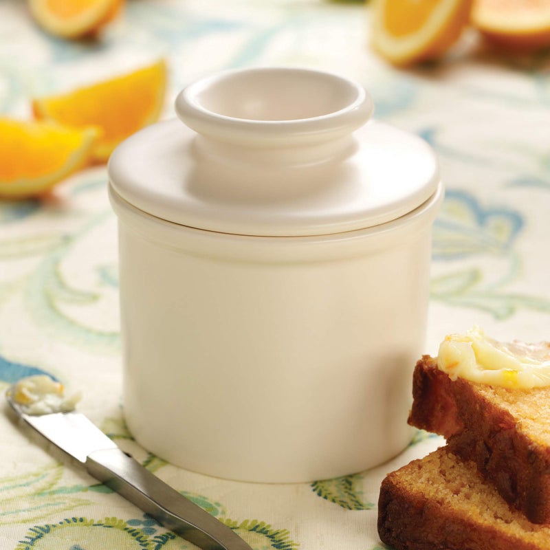 Butter Bell جرس الزبدة - جرس الزبدة الأصلي من L. Tremain، وعاء زبدة سيراميك فرنسي للحفاظ على الزبدة القابلة للدهن، وعاء زبدة سيراميك فرنسي، منتج خاص (عاجي غير لامع) - Image 4